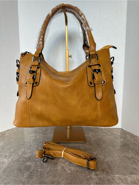 Handbags - Edgy Distressed Mustard Satchel Crossbody Handbag Classic Chis Fall Hobo Purse